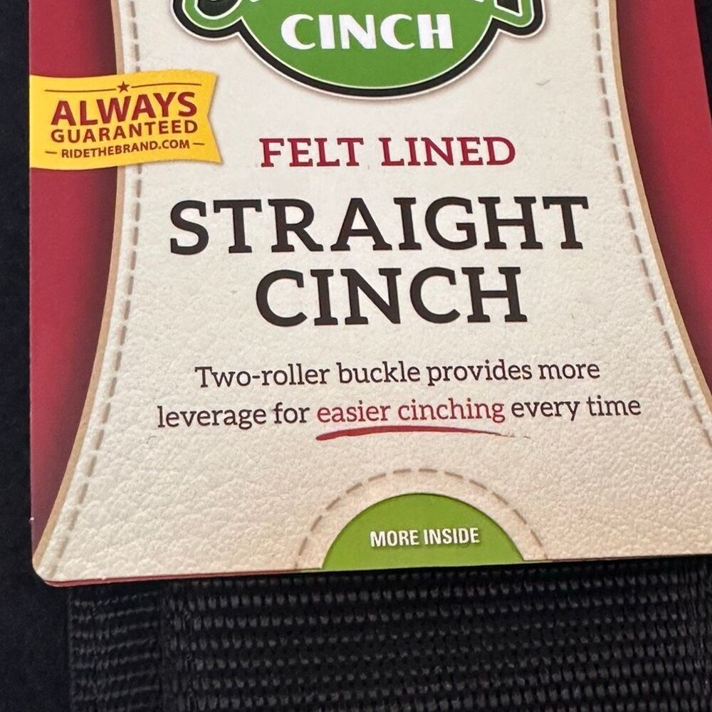 28” Weaver Leather Smart Cinch Felt Lined Straight Cinch – New w/ Tags - Picture 6 of 9